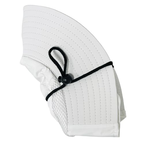 Packable and Adjustable Mesh Boonie Sun Hat with Neck Flap - color: White
