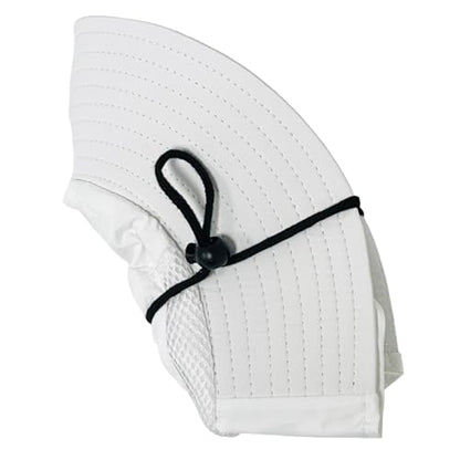 Packable and Adjustable Mesh Boonie Sun Hat with Neck Flap - color: White