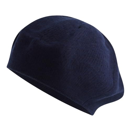 Armycrew Premium Wool Modern Stylish Beret Hat - color: Navy