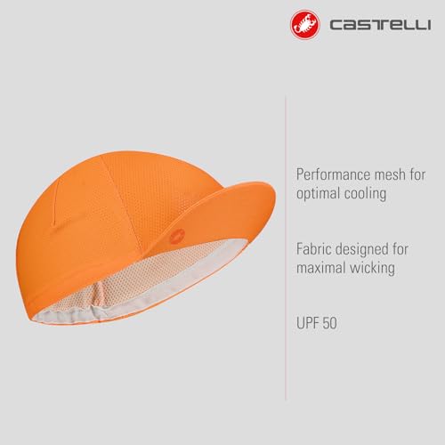 CASTELLI Unisex Espresso 2 Cap - color: Vivid Orange