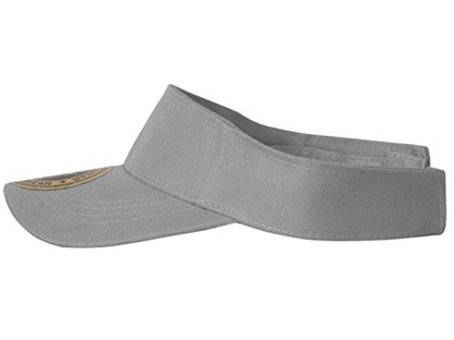 TOP HEADWEAR Solid Adjustable Blank Visor - color: Gray