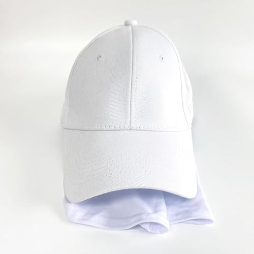One-Piece Hijab Baseball Cap for Women Quick Dry Sun Hat Outdoor Headscarf - color: White