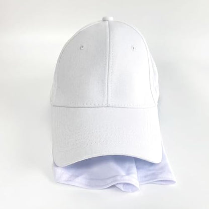 One-Piece Hijab Baseball Cap for Women Quick Dry Sun Hat Outdoor Headscarf - color: White