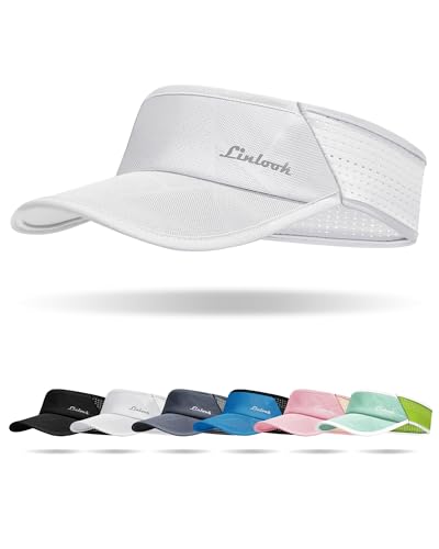 Sports Sun Visor for Men & Women Breathable Mesh, Stretchy Foldable Cooling Visor Hat for Running, Golf, Tennis, Hiking - color: White