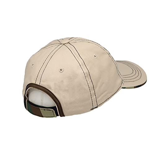 WITHMOONS Cotton Fishing Hat Fish Bone Embroidery Trucker Dad Baseball Cap YZ10119 - color: Beige