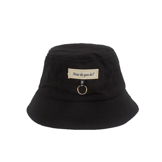 Bucket Hat Unisex Simple Caps Hip Hop Gorros Men Women Cap Beach Fishing Sunhat - color: Black5