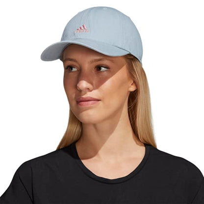 adidas Women's Saturday 2 Hat Baseball Cap - color: Magic Grey/Wonder Mauve Pink