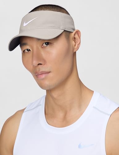 Nike Unisex Adult Dri-FIT Ace Visor Hat | Mens and Womens - color: College Grey/Anthracite/White, size: Medium-Large