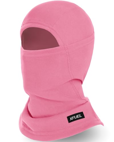 Ski Mask Balaclava for Men Women Windproof Thermal Winter Full Face Mask Cold Weather Skiing Snowboarding Neck Gaiter - color: Rose Pink