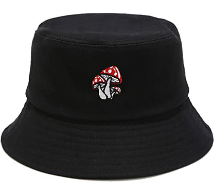 Unisex Bucket Hat Summer UPF 50+ Sun Protection Outdoor Beach Fishing Travel Hiking Hat - color: 3 Mushrooms