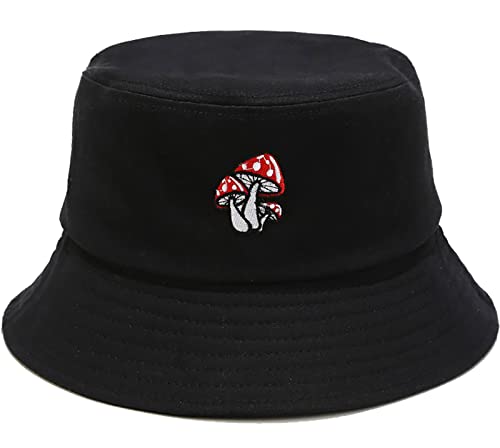 Unisex Bucket Hat Summer UPF 50+ Sun Protection Outdoor Beach Fishing Travel Hiking Hat - color: 3 Mushrooms