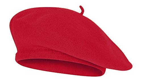 TOP HEADWEAR Wool Blend French Bohemian Beret - color: Red