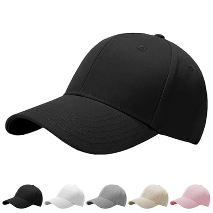 Adjustable Cotton Baseball Cap for Men Women - color: Black