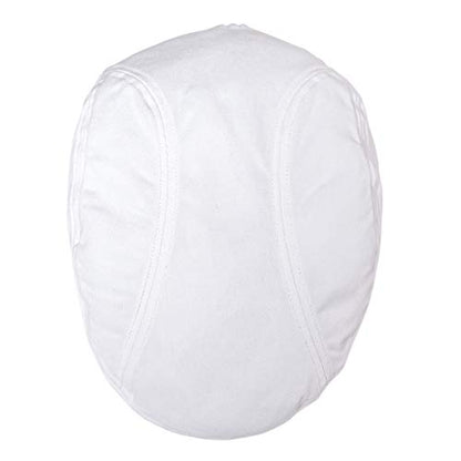 BOTVELA Men Cotton Twill Newsboy Flat Hat Fitted Cap - color: White, size: 7 7/8