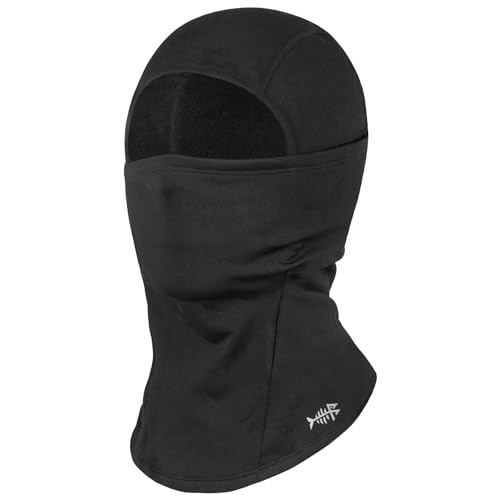 BASSDASH Winter Balaclava Fleece Ski Mask Ninja Hood Neck Warmer Fishing Hunting - color: Black
