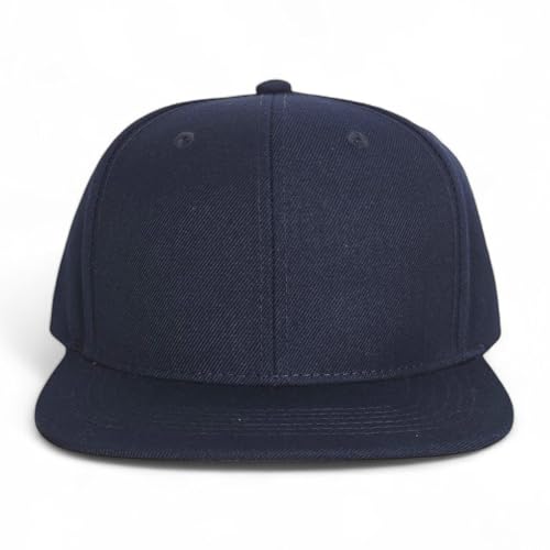 E BY ELIDAN Flat Bill Hat, Structured Flat Brim Baseball Cap for Men - color: Navy