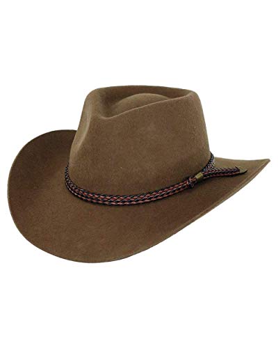 Outback Trading Company Men's 1153 Forbes Water-Repellent UV-Protective Australian Wool Western Cowboy Hat - color: Brown, size: X-Large