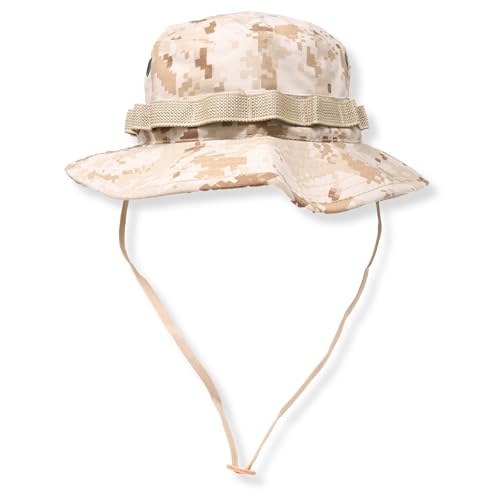 US Military Surplus GI Water Repellant Boonie Hat, Made in USA - color: Desert Marpat, size: 7