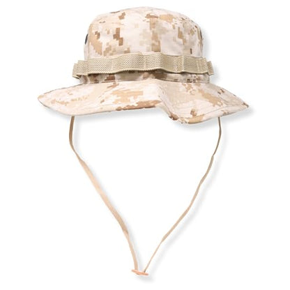 US Military Surplus GI Water Repellant Boonie Hat, Made in USA - color: Desert Marpat, size: 7