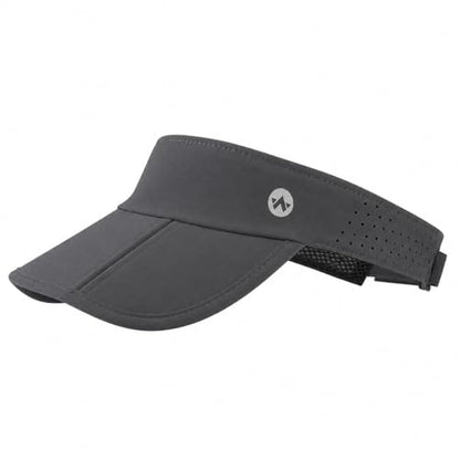 WANDER Sports Sun Visor Hat Mesh Foldable Brim for Men Women Running - color: Dark Grey