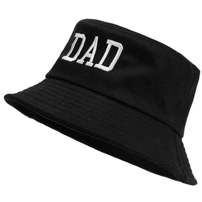 Bucket Hat Beach Sun Hat Fishing Hat for Women Men, Summer Outdoor Travel Packable Fisherman Hat - color: Dad