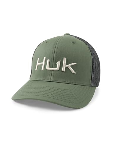 Mens Trucker Hat, Anti-Glare Snapback Fishing Hat for Men - color: Embroidered - Moss