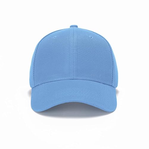 ZH Plain Adjustable Baseball Cap - Lot of 12 Unisex Blank Design Caps - color: Light Blue