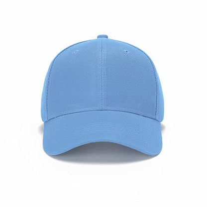 ZH Plain Adjustable Baseball Cap - Lot of 12 Unisex Blank Design Caps - color: Light Blue