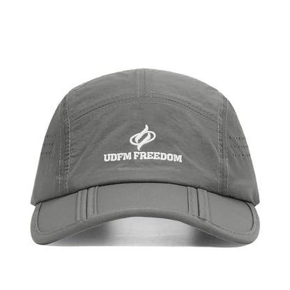 Clakllie Quick Dry 5 Panel Cap for Men Summer Folding Outdoor Hat Breathable Baseball Cap Unstructured Running Hiking Hats - color: Bs26zd01-mediumgray