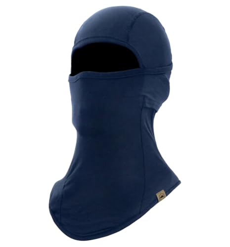 Tough Headwear Balaclava Ski Mask - Breathable Face Mask for Men - Flexible Hinge Full Face Cover - Windproof Motorcycle Gear - color: Blue