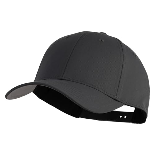 e4Hats.com 6 Panel Low Profile Structured Baseball Cap - color: Charcoal Grey