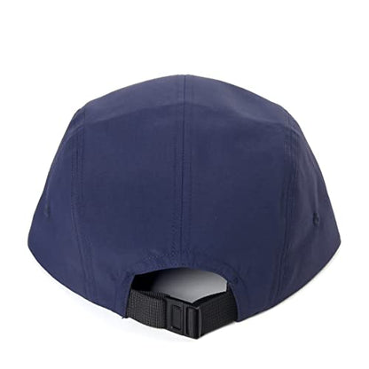 5 Panel Baseball Cap Camp Cap Taslon Short Brim Cap Quick Dry Hat Flat Bill Big Size Large Caps Oversize Running Hat - color: Dk Blue, size: 7 1/2