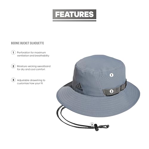 adidas Men's Victory Bucket Hat Boonie - color: Grey/Black/4, size: Small-Medium