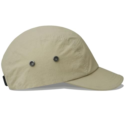 Clakllie Quick Dry Short Brim Cap for Men Lightweight 6 Panel Baseball Cap Golf Dad Hats Women's Running Trucker Hat - color: Bssd2547-khaki