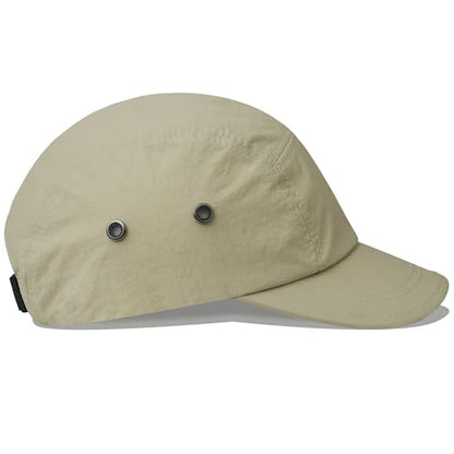 Clakllie Quick Dry Short Brim Cap for Men Lightweight 6 Panel Baseball Cap Golf Dad Hats Women's Running Trucker Hat - color: Bssd2547-khaki