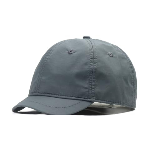 3cm Short Brim Stretch Fitted Baseball Caps Men's Quick Dry Breathable Unstructured Cap Curved Brim Trucker Hat K380 - color: Grey