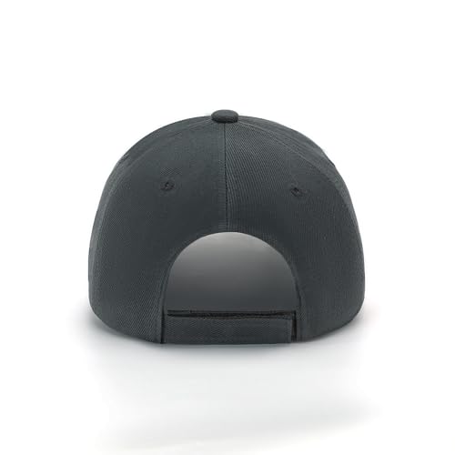 ZH Plain Adjustable Baseball Cap - Lot of 12 Unisex Blank Design Caps - color: Dark Gray