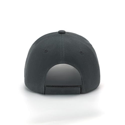 ZH Plain Adjustable Baseball Cap - Lot of 12 Unisex Blank Design Caps - color: Dark Gray