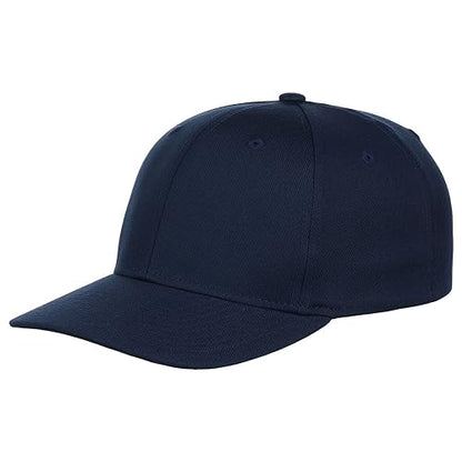 Lids Blank All Star Classic Structured Stretch Fitted Baseball Cap – Curved Bill Hat for Men and Women - color: Navy, size: Large-X-Large