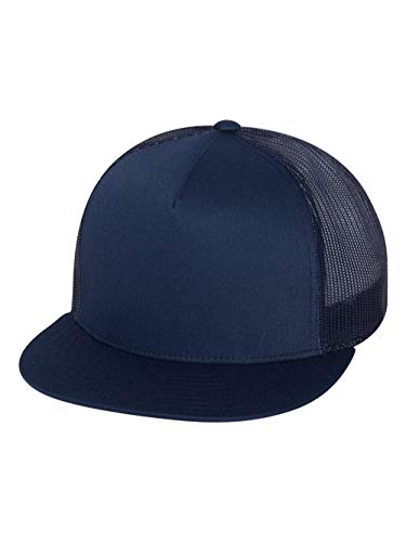 Yupoong Flexfit 6006,6006T,6006W 5 Panel Classic Trucker Snapback Hat Cap - color: Navy