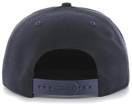 47 MLB Sure Shot Captain Hat Adjustable Structured 6-Panel Snapback Hat Cap, Adult One Size Fits All - color: Milwaukee Brewers
