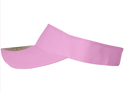 TOP HEADWEAR Solid Adjustable Blank Visor - color: Pink