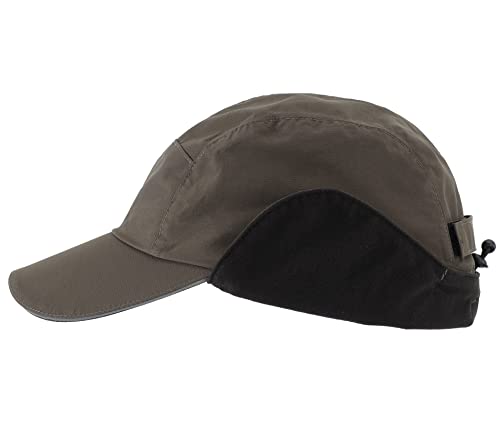 Connectyle Men's Water-Resistant Winter Hat Reflective Fleece Lined Earflap Cap Warm Baseball Sports Hat - color: Army Green