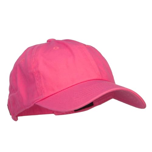 Nissi Unstructured Cotton Twill Washed Cap - color: Hot Pink