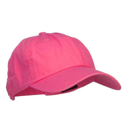 Nissi Unstructured Cotton Twill Washed Cap - color: Hot Pink