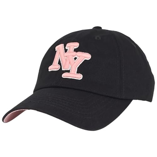 NY 3D Embroidered Dad Hat - New York Baseball Cap - color: Black Pink