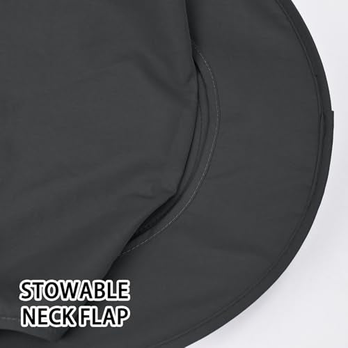 ZOORON Sun Hats for Men Women with Neck Flap Fishing UPF 50+ UV Protection - color: Black (With Face Cover)