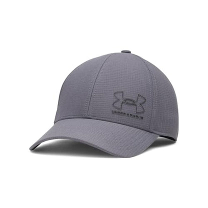 Under Armour Iso-Chill ArmourVent Stretch Fit Hat - color: (027) Castlerock / / Black, size: Medium-Large