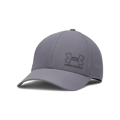 Under Armour Iso-Chill ArmourVent Stretch Fit Hat - color: (027) Castlerock / / Black, size: Medium-Large