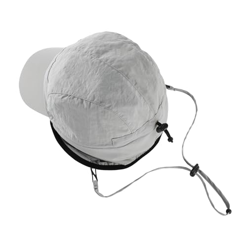 Home Prefer Waterproof Men's Winter Hats with Visor Warm Fleece Lined Baseball Cap Earflaps Trooper Trapper Hat for Men - color: Light Grey